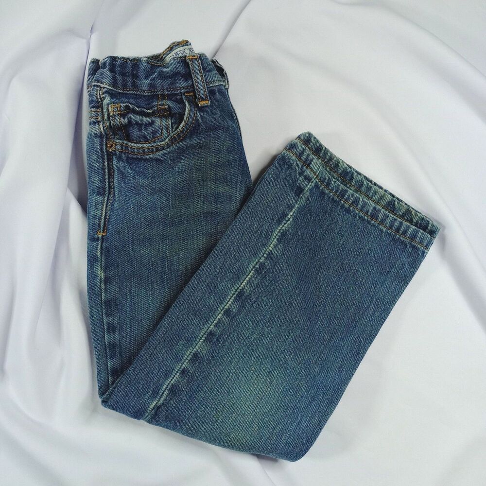 Cherokee Girls Bootcut Adjustable Waist Cotton Denim Blue Jeans Pants sz: 5